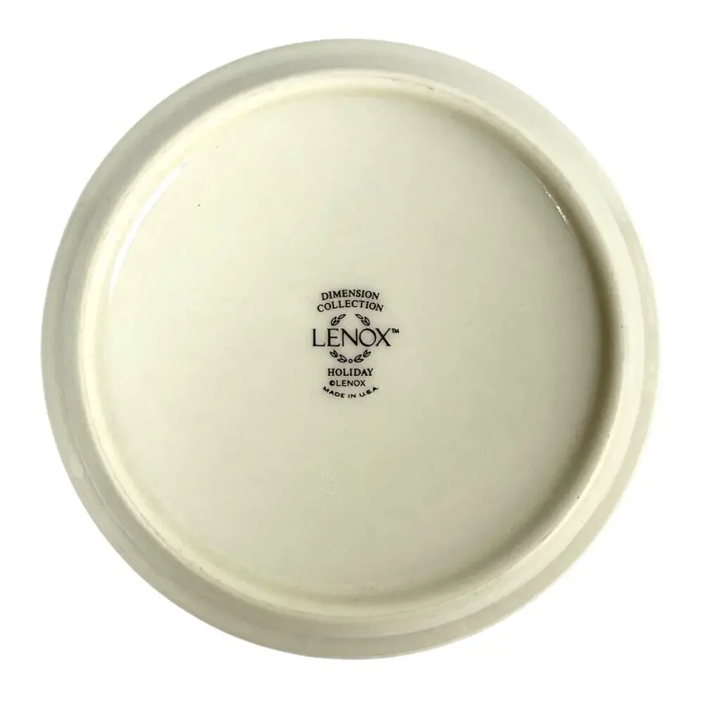 Lenox Holiday Dimension Holly Berries Gold Rim 5.25